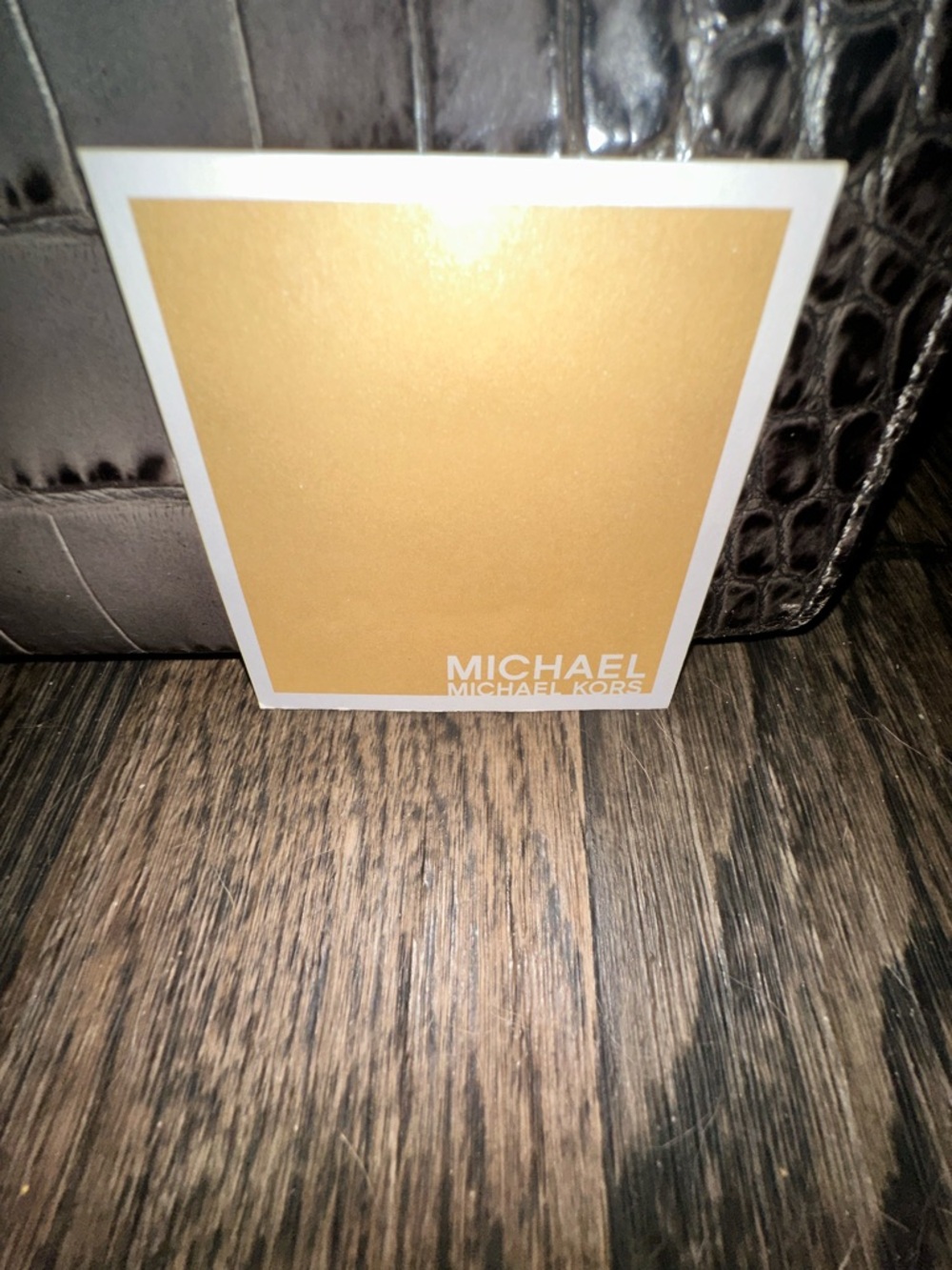 Michael Kors Croc-Embossed Tote in Dark Gray-Black - Picture 9 of 12